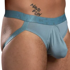 Andrew Christian Jockstraps|Sous-Vêtements Push Up-Jock Strap Show-It Apex Bleu Gris
