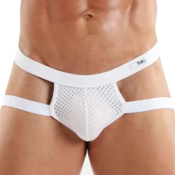 TOF Paris Jockstraps|Sous-Vêtements Sport-Jock Strap Tentation Microfibre Blanc