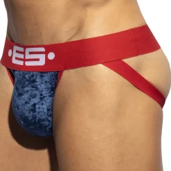 ES Collection Jockstraps-Jock Strap Velours Marine