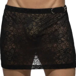 Addicted Tenues Sexy-Jupe Dentelle Florale Noire