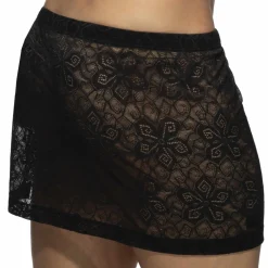 Addicted Tenues Sexy-Jupe Dentelle Florale Noire