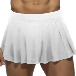 AD Fetish Tenues Sexy-Jupe Plissée Ring Blanche
