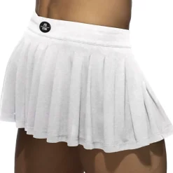 AD Fetish Tenues Sexy-Jupe Plissée Ring Blanche