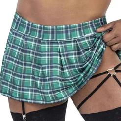 CandyMan Tenues Sexy-Jupe Porte-Jarretelle Verte