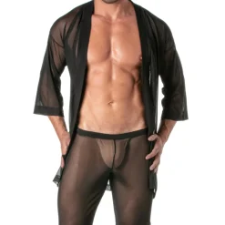 TOF Paris Robes De Chambre|Tenues D'Intérieur-Kimono Transgressiv Noir