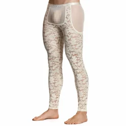 Modus Vivendi Tenues Sexy-Legging Dentelle Florale Ivoire