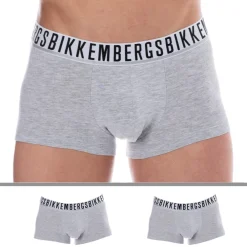 Bikkembergs Boxers-Lot de 2 Boxers Essential Coton Gris Chiné