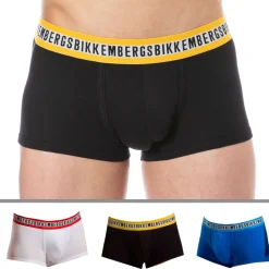 Bikkembergs Boxers-Lot de 3 Boxers Fashion Tape Coton Bleu - Noir - Blanc
