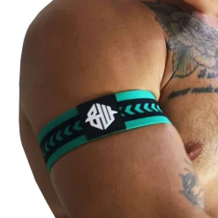 Breedwell Accessoires Sexy-Lot de 2 Brassards Daddy's Favorite Vert - Noir