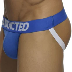 Addicted Jockstraps-Lot de 3 Jock Straps My Basic Blanc - Noir - Royal