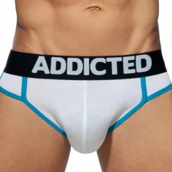 Addicted Jockstraps-Lot de 3 Jock Straps Second Skin Blanc - Marine - Bleu Roi