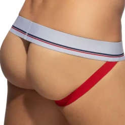 Addicted Jockstraps-Lot de 3 Jock Straps Tommy Coton Blanc - Bleu Marine - Rouge