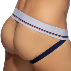 Addicted Jockstraps-Lot de 3 Jock Straps Tommy Coton Blanc - Bleu Marine - Rouge