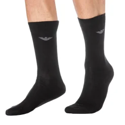 Emporio Armani Chaussettes-Lot de 3 Paires de Chaussettes Casual Coton Noir