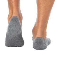 Calvin Klein Chaussettes-Lot de 3 Paires de Chaussettes Invisibles High Cut - Gris Chiné - Anthracite - Noir