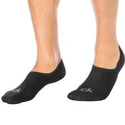 Calvin Klein Chaussettes-Lot de 3 Paires de Chaussettes Invisibles High Cut - Gris Chiné - Anthracite - Noir