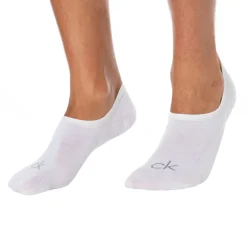 Calvin Klein Chaussettes-Lot de 3 Paires de Chaussettes Invisibles High Cut Blanches