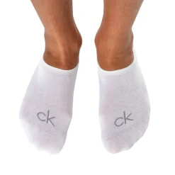 Calvin Klein Chaussettes-Lot de 3 Paires de Chaussettes Invisibles High Cut Blanches