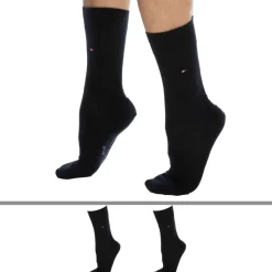 Tommy Hilfiger Chaussettes-Lot de 2 Paires de Chaussettes Classiques Coton Bleu Marine