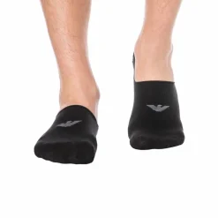 Emporio Armani Chaussettes-Lot de 3 Paires de Chaussettes Invisibles Casual Cotton Noires