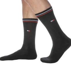 Tommy Hilfiger Chaussettes-Lot de 2 Paires de Chaussettes Sport Iconic Noires
