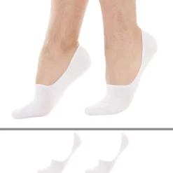 Calvin Klein Chaussettes-Lot de 2 Paires de Chaussettes Invisibles Luca Blanches