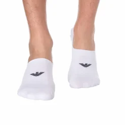 Emporio Armani Chaussettes-Lot de 3 Paires de Chaussettes Invisibles Casual Cotton Blanches