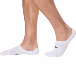 Emporio Armani Chaussettes-Lot de 3 Paires de Chaussettes Invisibles Casual Cotton Blanches