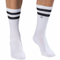 Calvin Klein Chaussettes-Lot de 2 Paires de Chaussettes Sport Maurice Blanches