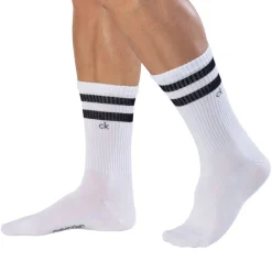 Calvin Klein Chaussettes-Lot de 2 Paires de Chaussettes Sport Maurice Blanches