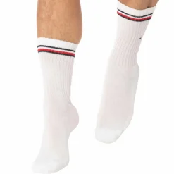 Tommy Hilfiger Chaussettes-Lot de 2 Paires de Chaussettes Sport Iconic Blanches