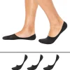 Calvin Klein Chaussettes-Lot de 3 Paires de Chaussettes Invisibles Mid Cut Noires
