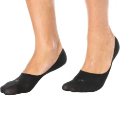 Calvin Klein Chaussettes-Lot de 3 Paires de Chaussettes Invisibles Mid Cut Noires