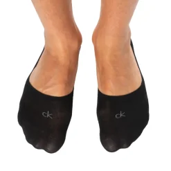 Calvin Klein Chaussettes-Lot de 3 Paires de Chaussettes Invisibles Mid Cut Noires