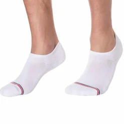 Tommy Hilfiger Chaussettes-Lot de 2 Paires de Chaussettes Invisibles Tommy Jeans Blanches