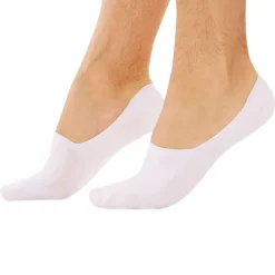 DIM Chaussettes-Lot de 2 Paires de Protèges-Pieds Blancs