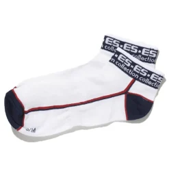 ES Collection Chaussettes-Lot de 3 Paires de Socquettes Sport Marines - Rouges - Blanches