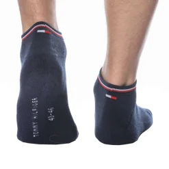 Tommy Hilfiger Chaussettes-Lot de 2 Paires de Socquettes Sneaker Iconic Bleu Marine