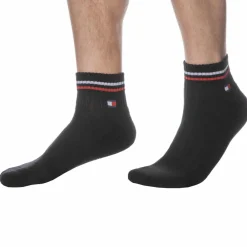 Tommy Hilfiger Chaussettes-Lot de 2 Paires de Socquettes Sport Iconic Noires