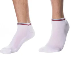 Tommy Hilfiger Chaussettes-Lot de 2 Paires de Socquettes Sneaker Iconic Blanches