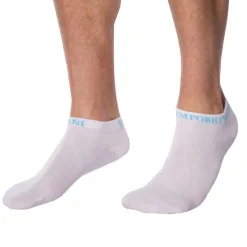 Emporio Armani Chaussettes-Lot de 3 Paires de Socquettes Extended Logo Blanches