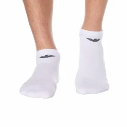 Emporio Armani Chaussettes-Lot de 3 Paires de Socquettes Casual Cotton Blanches