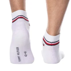 Tommy Hilfiger Chaussettes-Lot de 2 Paires de Socquettes Sport Iconic Blanches