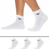Emporio Armani Chaussettes-Lot de 3 Paires de Socquettes Sporty Sponge Blanches
