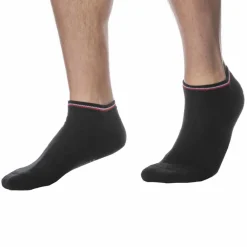 Tommy Hilfiger Chaussettes-Lot de 2 Paires de Socquettes Sneaker Iconic Noires