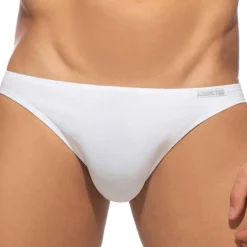 Addicted Mini Slips|Slips-Lot de 3 Slips Bikini Coton Blanc - Bleu Marine - Gris