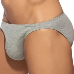 Addicted Mini Slips|Slips-Lot de 3 Slips Bikini Coton Blanc - Bleu Marine - Gris