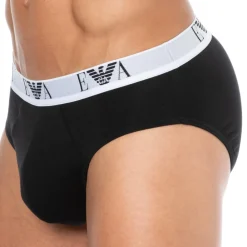 Emporio Armani Slips-Lot de 3 Slips Bold Monogram Coton Noirs