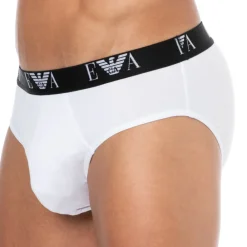 Emporio Armani Slips-Lot de 3 Slips Bold Monogram Coton Blancs