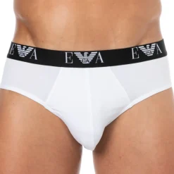 Emporio Armani Slips-Lot de 3 Slips Bold Monogram Coton Blancs